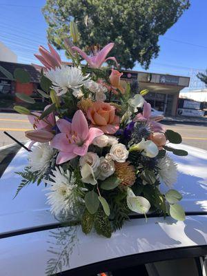 Arrangement for church funeral