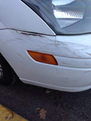 This is my cracked bumper.