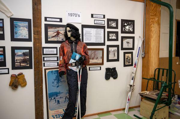 The Snow Sports Museum of WV's first exhibit - 6 Ski Areas. This is from the 70's display.