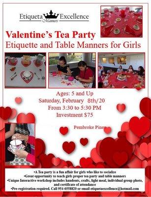 Tea Etiquette Parties & Workshops