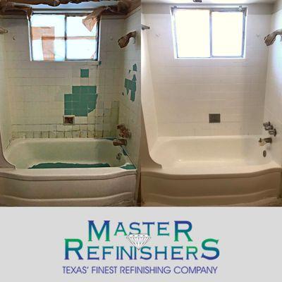 refinished Peeling Tub and Tile