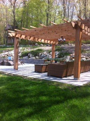 Pergola Installation with Patio