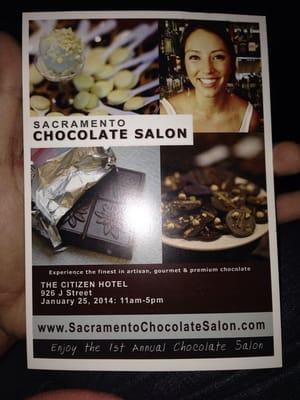 Chocolate Salon postcard ad