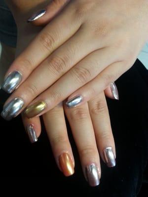 Nails shines likes a mirror.