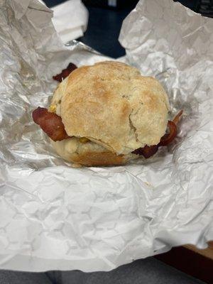 Loaded Bacon and egg  biscuit