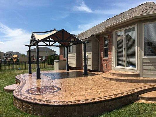 Stamped Concrete staining and sealing in macomb township michigan