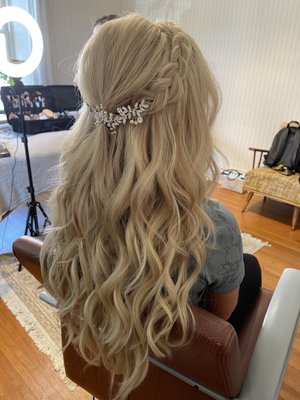 Bridal style with extensions.