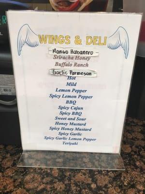 The Wing flavors