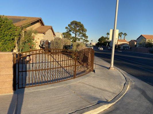 RV gate after installation