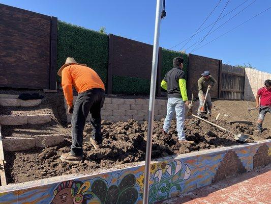 Excavation step - Backyard project in Whittier CA