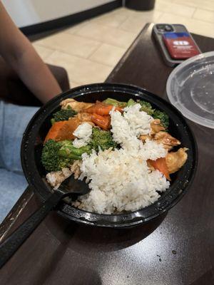 Chicken and broccoli