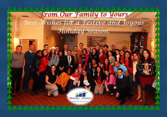 Happy Holidays from Mendonca & Partners CPAs Partners & Staff