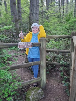 Yay! A Foot Trail Only! There were MANY very fast cyclists on the main trail tonight