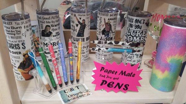 Sub tumblers and pens