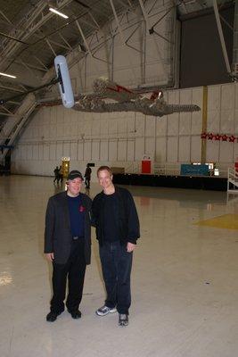 Andrea & Gary Sinise with 1/4 Scale Model of "Candy Bomber" (used during Berlin Airlift) @ Andrew's Air Force Base Air Show