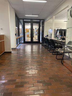 Lobby area looking toward hallway