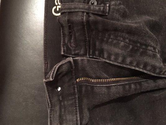 Button missing from jeans