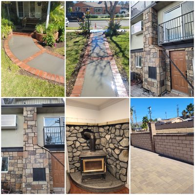 Stone ,pavers  concrete & walls job