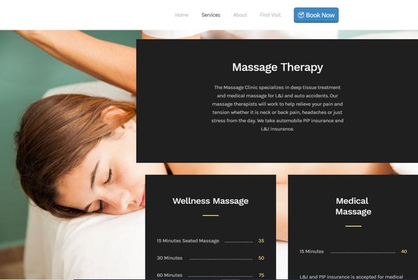 The Massage Clinic Website Build