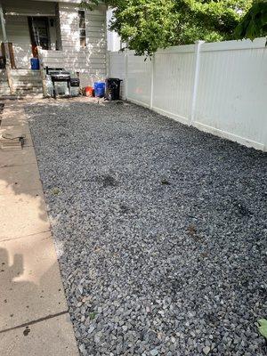 Back yard remodel with stone