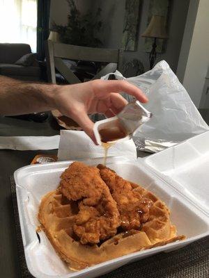 Chicken and waffles