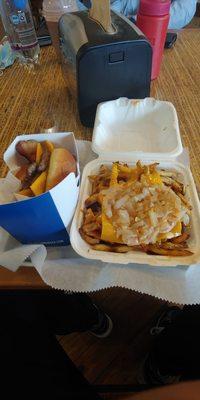 BBQ bacon burger with elevation fries