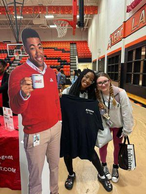 Jake was a hit at the Aledo High School in Fort Worth, TX career day. Lots of future agents in the making.