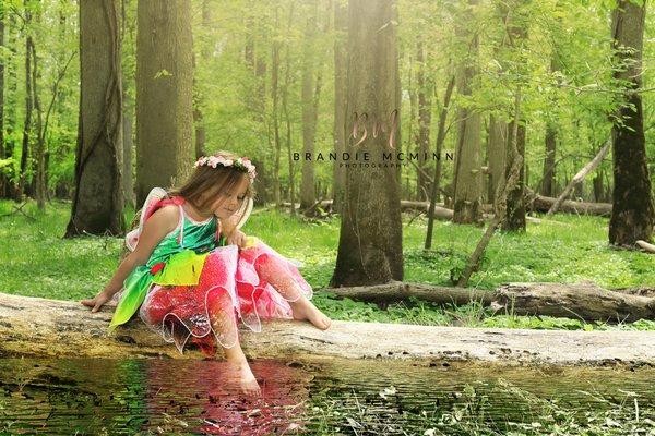 Magical fairy photo shoot in a mystical fairy garden in Odenton Maryland.