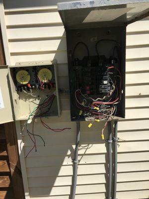 Previous electrical power center to pool equipment