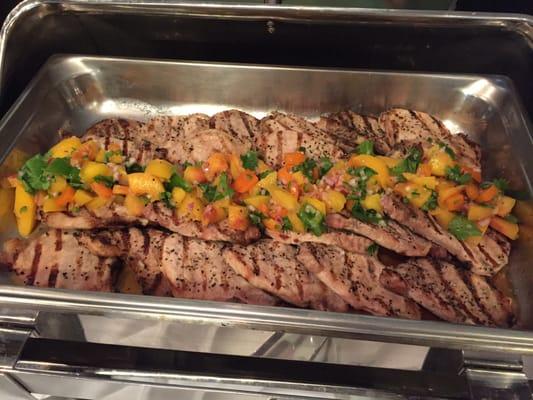 Pork medallions w/ fresh peach salsa. Tasty!