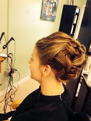 Updo for Emily's wedding day