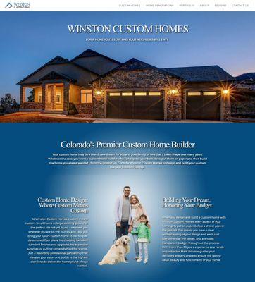 A new website for Winston Custom Homes