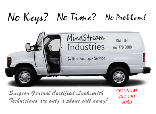 No Keys, No Time? No Problem!  Professional, Affordable and Fast Service available 24/7!