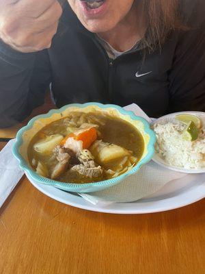 Sopa de res. Beef soup. So delicious