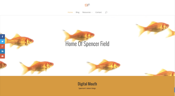 This is a website with a video header. You can see this site at spencerfield.me