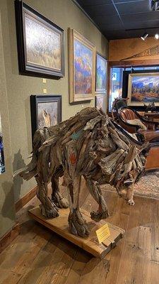 Inside driftwood art