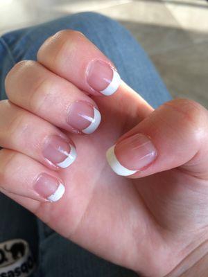 Got a simple French manicure and love it.