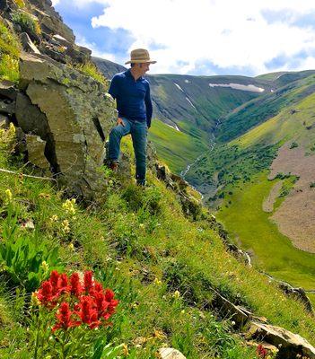 Hiking Treasure Creek in the South San Juan Wilderness of Colorado.