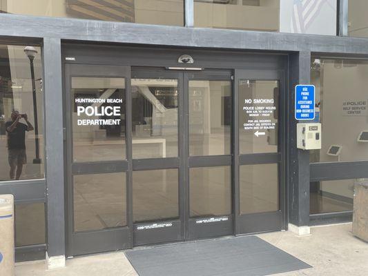 Huntington Police Entrance