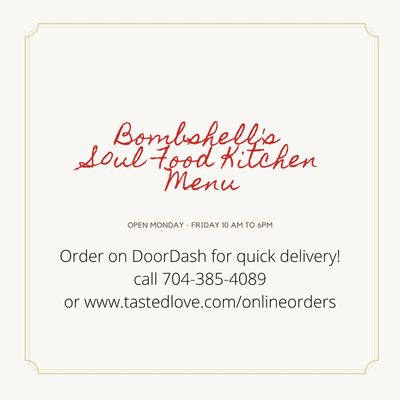 Find us on DoorDash  for quick delivery!