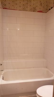 Tile shower walls