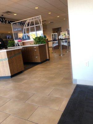 The beautiful and clean bank