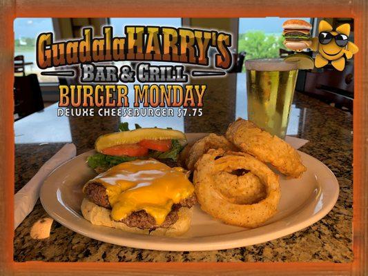 Monday Madness - Deluxe Cheeseburger Special - $7.75