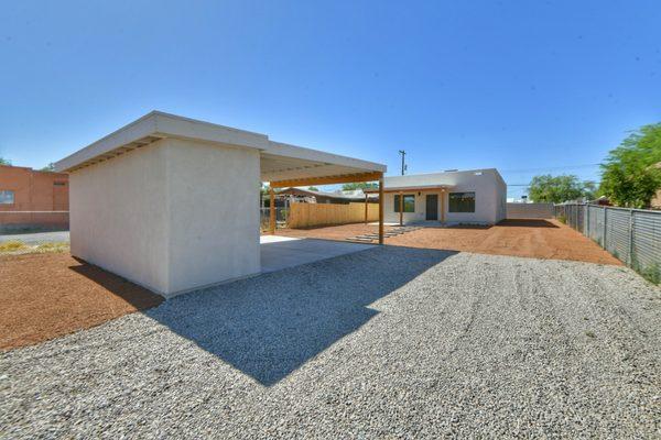 Front of home with large carport