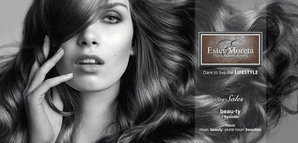 Ester Moreta Hair & Makeup Artistry
dare to live the LIFESTYLE!

www.EsterMoreta.com