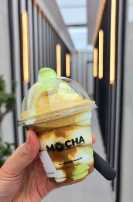 True milk matcha swirl affogato 4 stars