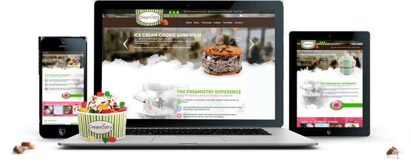 We designed an all-new website for Creamistry with vivid photography, animations, and interactive features.