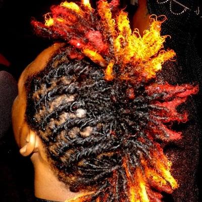 mohawk style with color for hair show