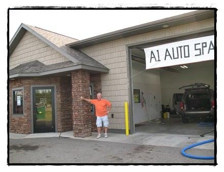 Owner Tony Paradiso in front of A1 Auto Spa, Sault Ste Marie, MI