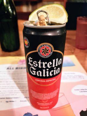 Estrella beer (pre-pandemic)